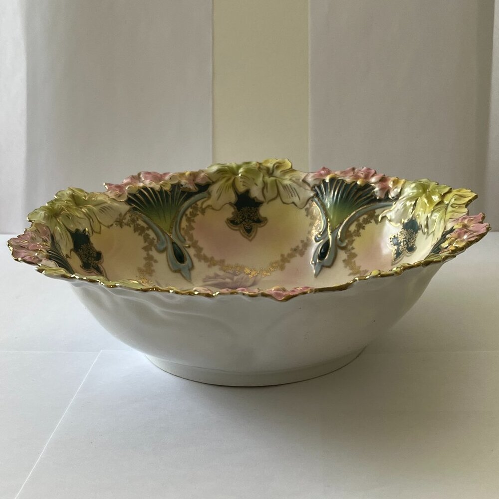 Rare antique R.S. Prussian porcelain serving bowl - Picture 2 of 10